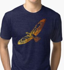 Golden Sunset Hawk Tri-blend T-Shirt