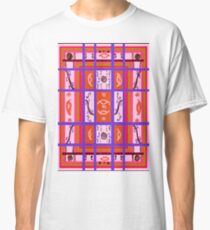 Curvy Plaid Abstract Feminine Folk Art by Kristie Hubler Classic T-Shirt
