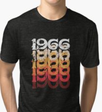 Retro 60s 52th Birthday Wear 1966 Mom Dad Vintage Gift Tri-blend T-Shirt