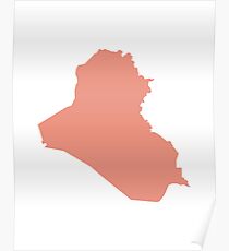 Iraq Love in Peach Poster