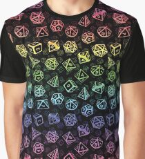 Camiseta gráfica D20 Dice Set Pattern (Rainbow)