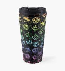 D20 Würfel Set Muster (Regenbogen) Thermobecher