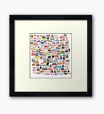 Musical Logos (Cases, Duvets, Books, Clothes etc) Framed Print