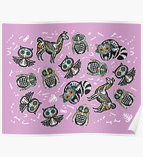 Animals sugar skull Poster