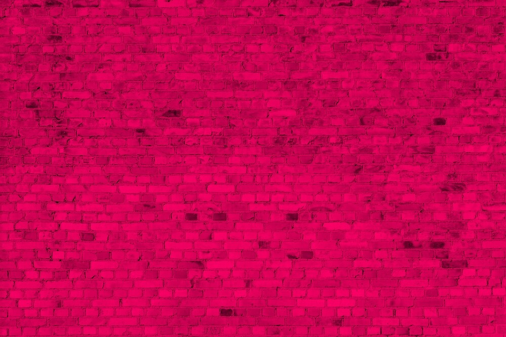 "Bright Hot Pink Brick Wall" by podartist Redbubble