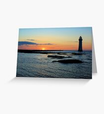 Lighthouse Sunset Greeting Card