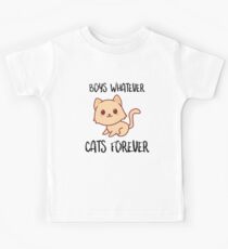Boys Whatever Cats Forever Kids Tee