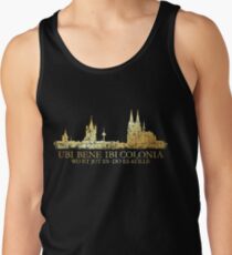 Kölner Skyline mit römischem Köln Spruch Tanktop für Männer