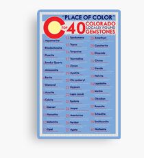 Colorado Top 40 Gemstones Canvas Print