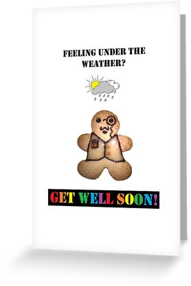 get well soon card gingerbread man greeting cards by