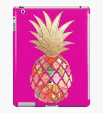 Aloha Ananas, Koralle Orange + Faux Gold iPad-Hülle & Skin