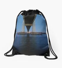 Night, bridge Drawstring Bag