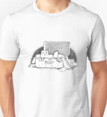 White cat in suitcase Unisex T-Shirt