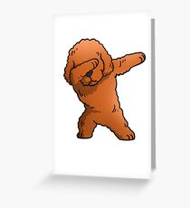 Funny Toy Poodle Dabbing Greeting Card