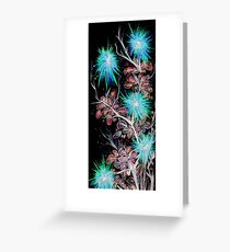 Firework Flower black Greeting Card