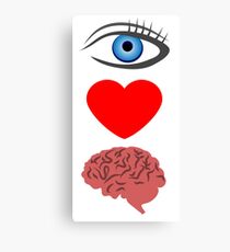 I Love Brains Basic Canvas Print