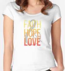 Faith Hope & Love | Christian Design Women's Fitted Scoop T-Shirt