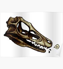 Velociraptor is a-okay with it - Talking Dinosaur Skulls Poster