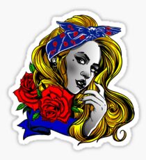Gorgeous Tattoo Blonde Sticker