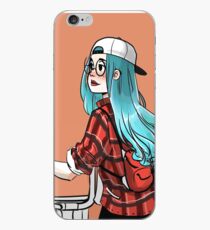 Blue Haired Girl Biker iPhone Case