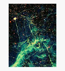 Green Yellow Red And Black Universe - Cute Glamour Girly Design Photographic Print