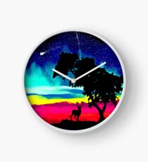 Nature in Circle Clock