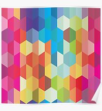 Rainbow Geodes Pattern Poster