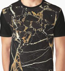 Black And Golden Marble – Cool Elegant Girly Gift Design Graphic T-Shirt