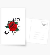 Steampunk Rose Postcards