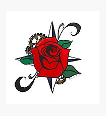 Steampunk Rose Photographic Print