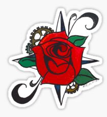 Steampunk Rose Sticker