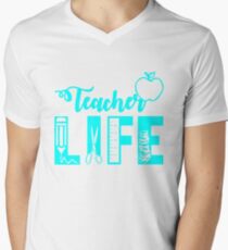 Teacher Life T-Shirt Men's V-Neck T-Shirt
