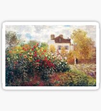 The Artist's Garden Claude Monet Artwork Sticker