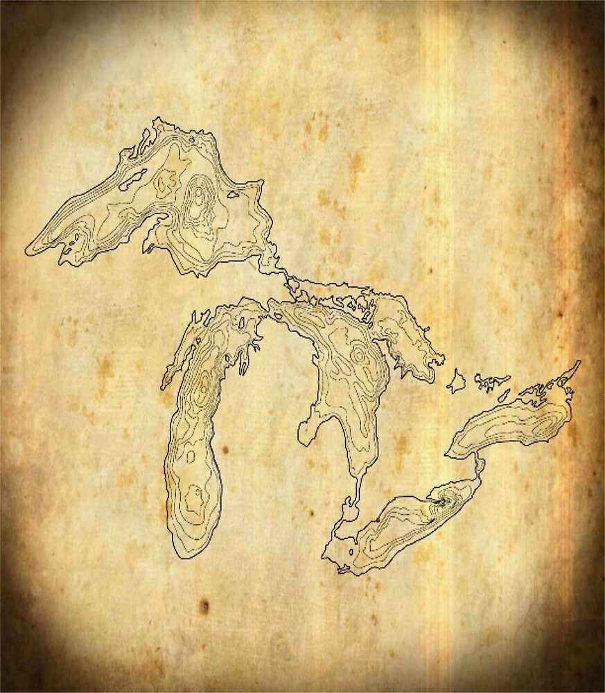 Vintage Great Lakes by Mommylife Vintage, Lake art