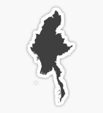 Myanmar Love in Charcoal Sticker