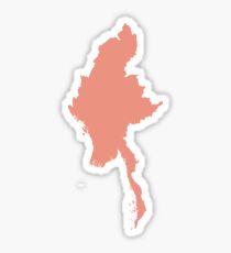Myanmar Love in Peach Sticker