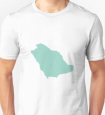 Saudi Arabia Love in Mint Unisex T-Shirt