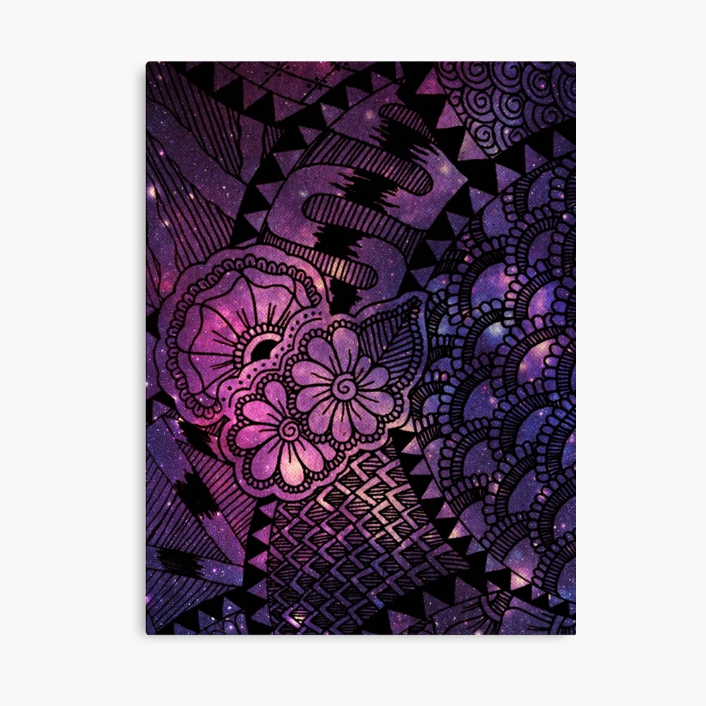 Space Floral Canvas Print