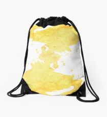 Yellow Watercolor Drawstring Bag