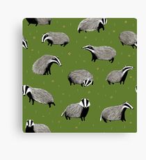 Badger Pattern Canvas Print