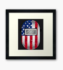 American Welder USA Flag Hood Framed Print