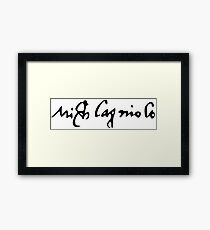 Signature of Michelangelo Framed Print