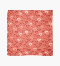 Hearts hand painted with ink and brush Scarf