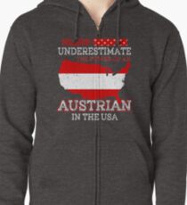 Austrian In USA T-Shirt Zipped Hoodie