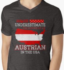 Austrian In USA T-Shirt Men's V-Neck T-Shirt