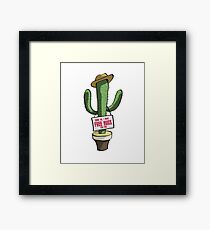 Cactus fun theme Framed Print
