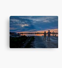 Sunset Watchers Metal Print