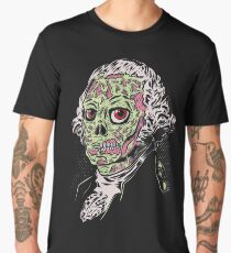 Zombie George Washington Funny Scary Men's Premium T-Shirt