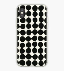 Linked pebbles, black, cream iPhone Case