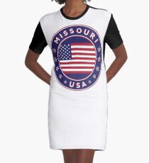 Missouri, USA, Missouri T-Shirt, Missouri Aufkleber, Kreis T-Shirt Kleid